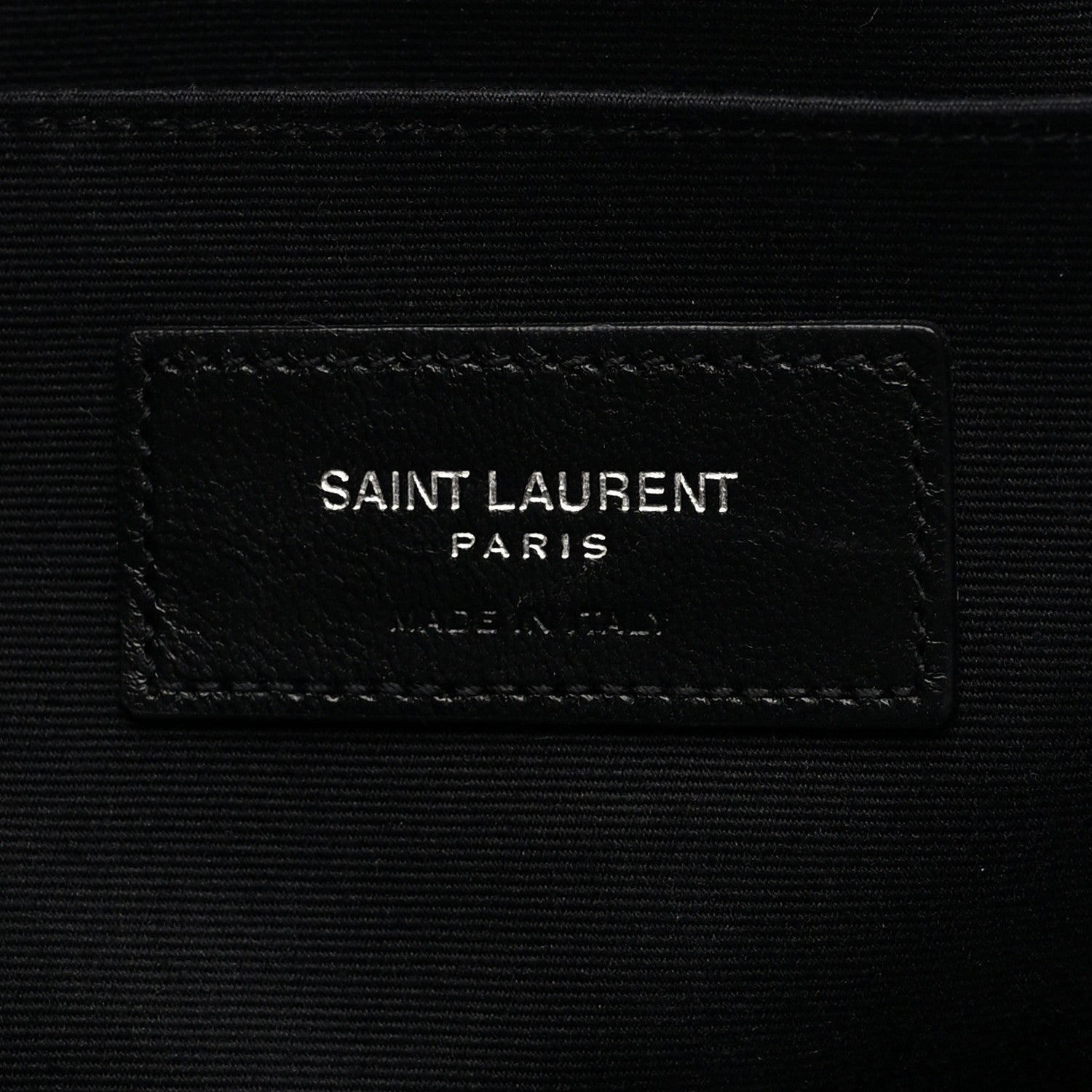 Saint Laurent Calfskin Matelasse Chevron Cassandre Monogram Document Holder Black 6 of 7