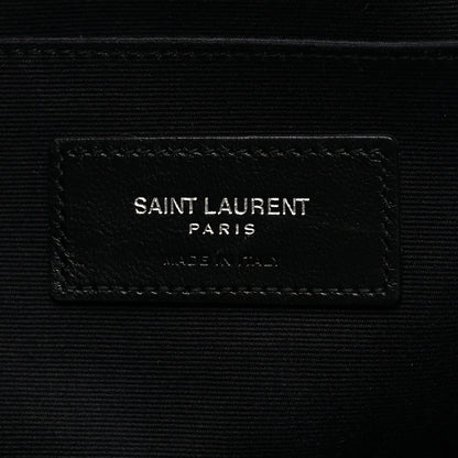Saint Laurent Calfskin Matelasse Chevron Cassandre Monogram Document Holder Black 6 of 7