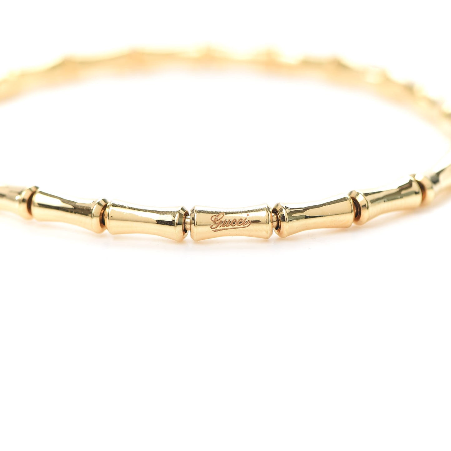 18K Yellow Gold Small Bamboo Spring Bracelet 18