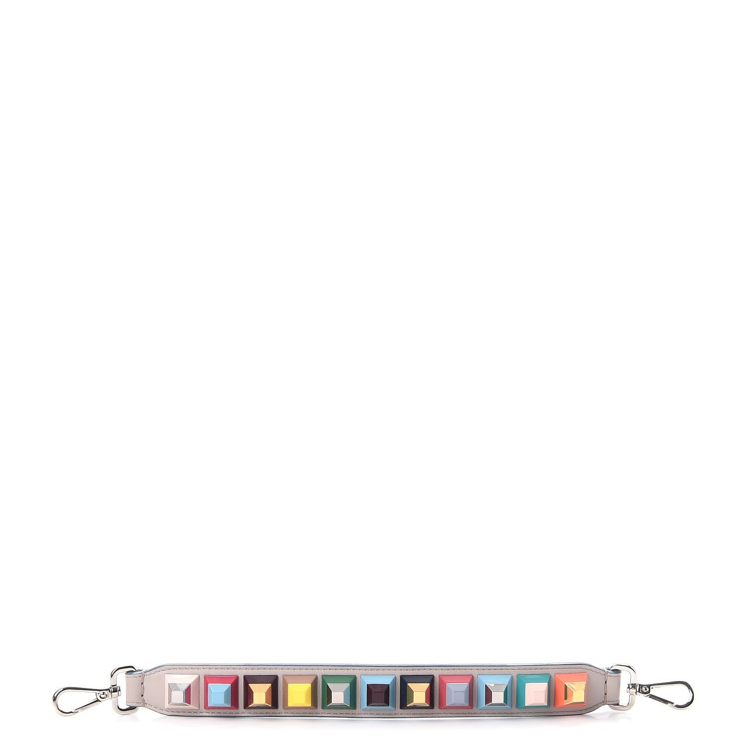 Fendi Vitello Dolce Plexiglass Studded Mini Strap You Grigio Polvere Multicolor 1 of 6