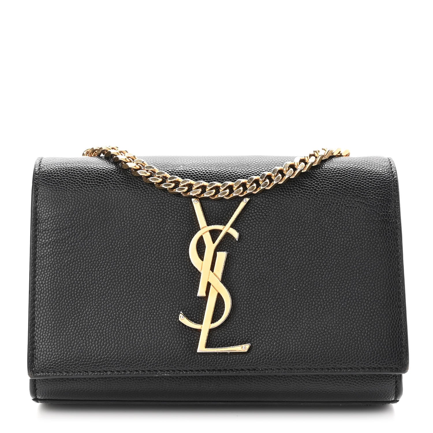 Saint Laurent Grain De Poudre Small Monogram Kate Satchel Black 1 of 9