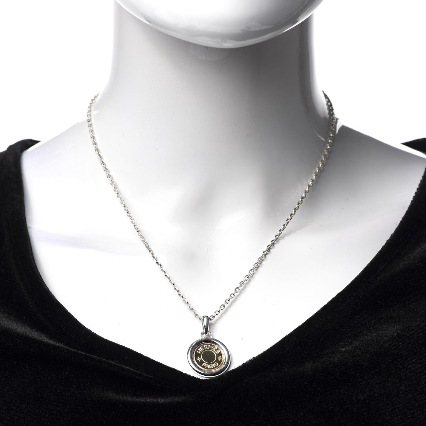 Sterling Silver 18K Yellow Gold Clou De Selle Pendant Necklace