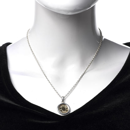 Hermes Sterling Silver 18K Yellow Gold Clou De Selle Pendant Necklace 2 of 5