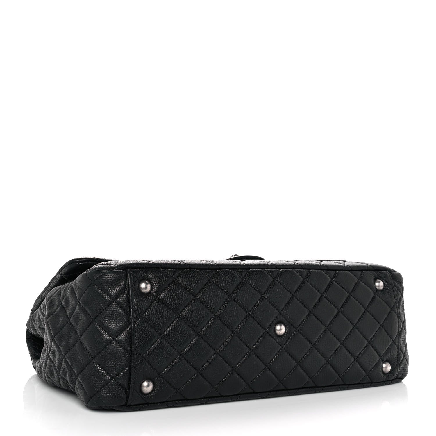 Chanel Calfskin Quilted XXL Travel Flap Bag Black 4 of 10