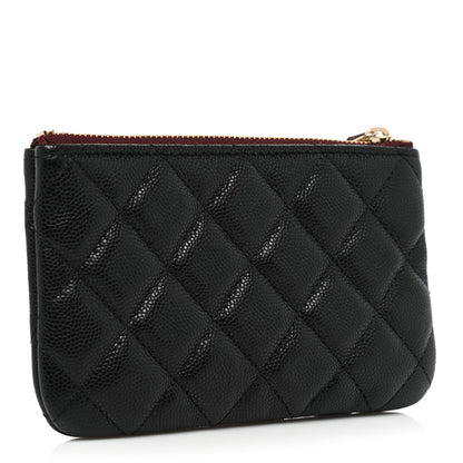 Chanel Caviar Quilted Small Cosmetic Case Black 3 of 8