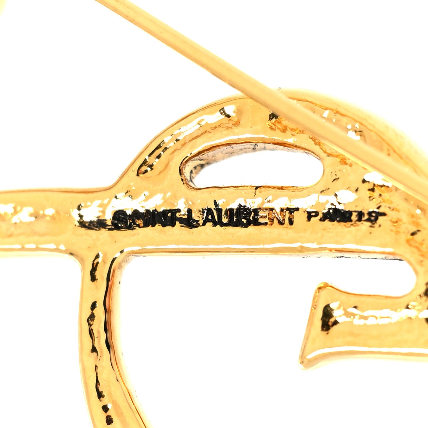 Monogram Crocodile Opyum Brooch Gold