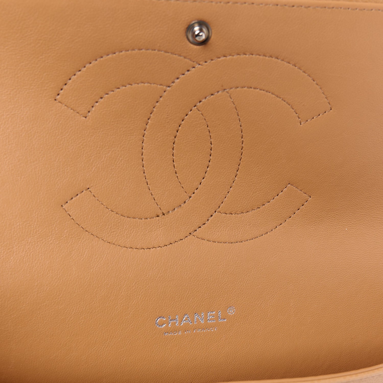 Chanel Caviar Quilted Maxi Double Flap Dark Beige 6 of 12