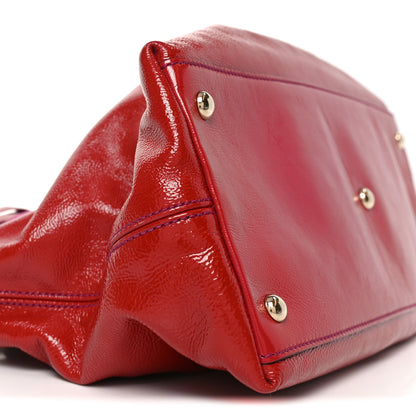 Gucci Vernice Naplack Small Soho Top Handle Satchel Uniform Red 9 of 10