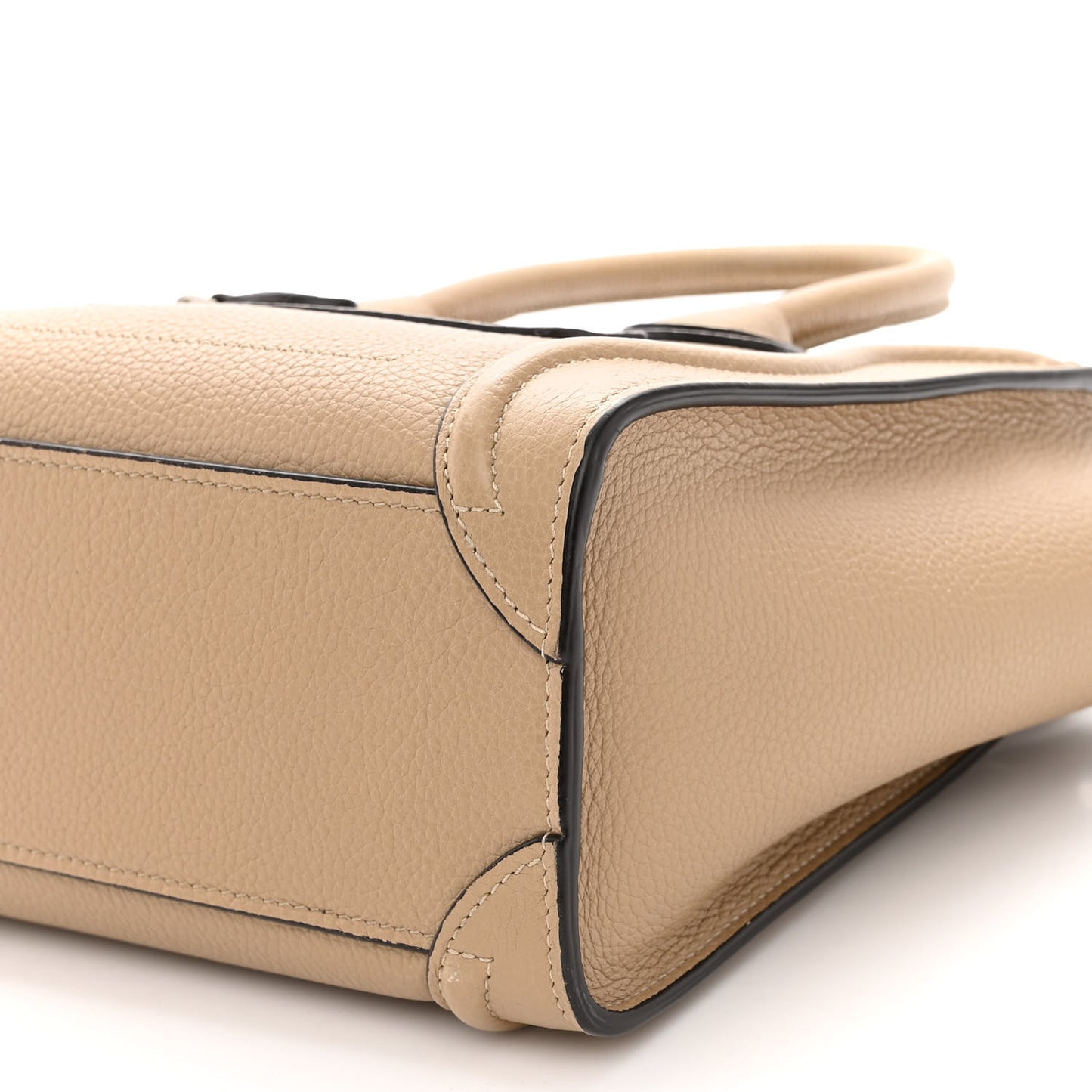 Drummed Calfskin Nano Luggage Dune