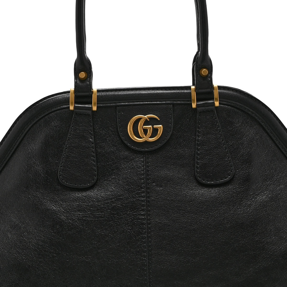 Calfskin Large Re(Belle) Top Handle Bag Black