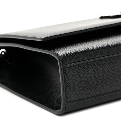 Saint Laurent Grain De Poudre Medium Classic Monogram Monochrome Kate Satchel Black 8 of 9