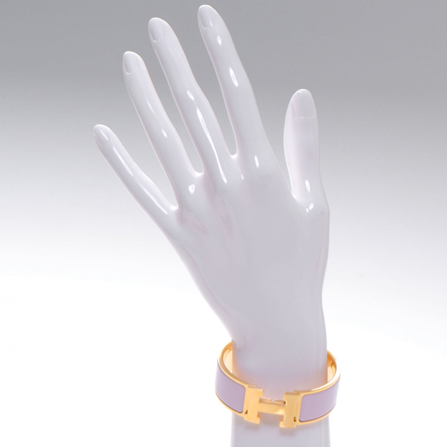 Hermes Enamel Wide Clic Clac H Bracelet PM Parme 2 of 5