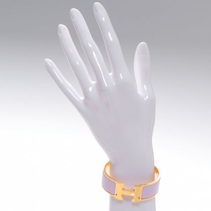 Hermes Enamel Wide Clic Clac H Bracelet PM Parme 2 of 5