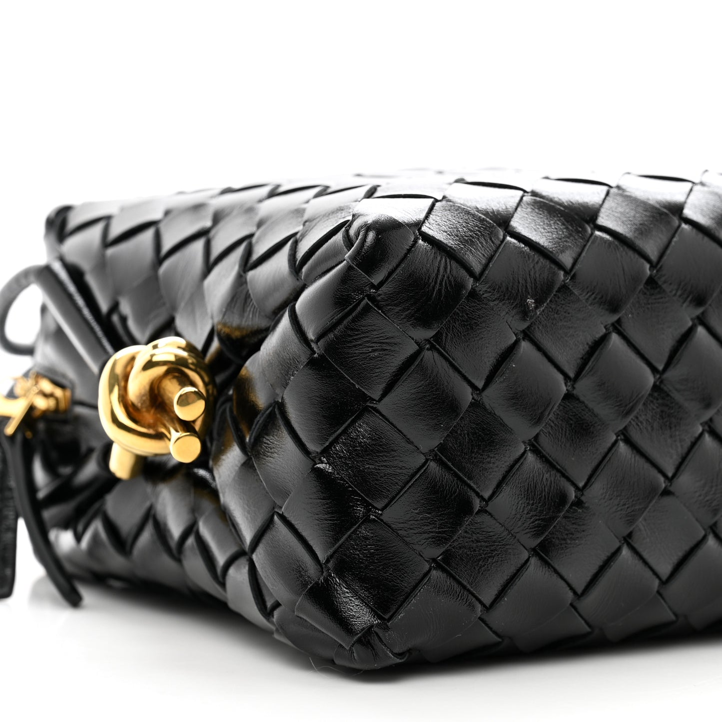 Polished Nappa Intrecciato Knot Small Loop Crossbody Bag Space