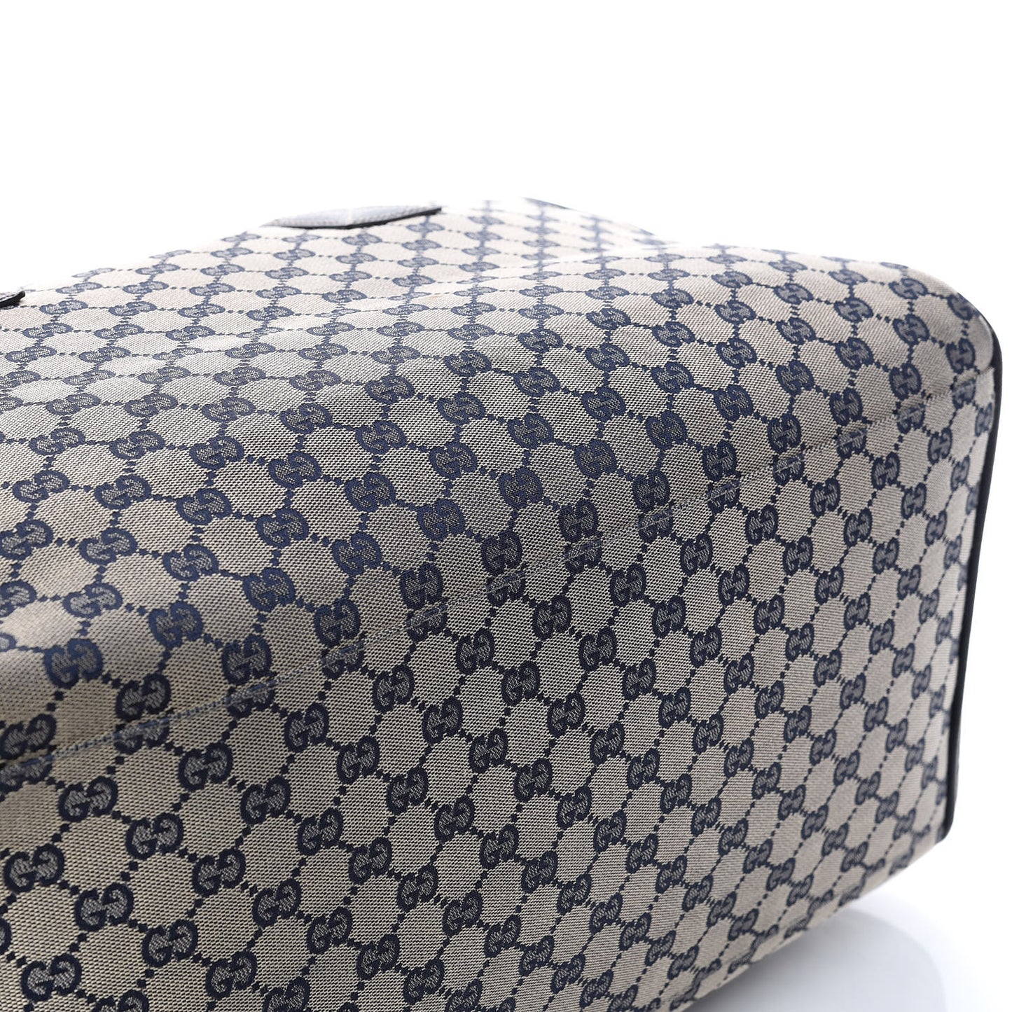 GG Monogram Web Large Collapsible Carry On Duffle Navy