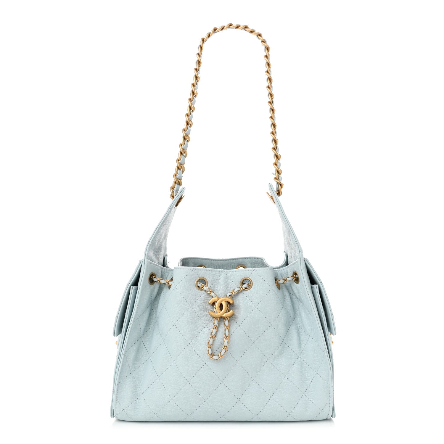 Chanel Caviar Quilted Small Chanel 25 Handbag Light Blue 1 of 11