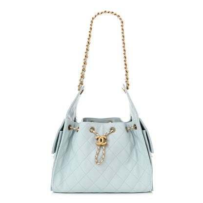 Chanel Caviar Quilted Small Chanel 25 Handbag Light Blue 1 of 11