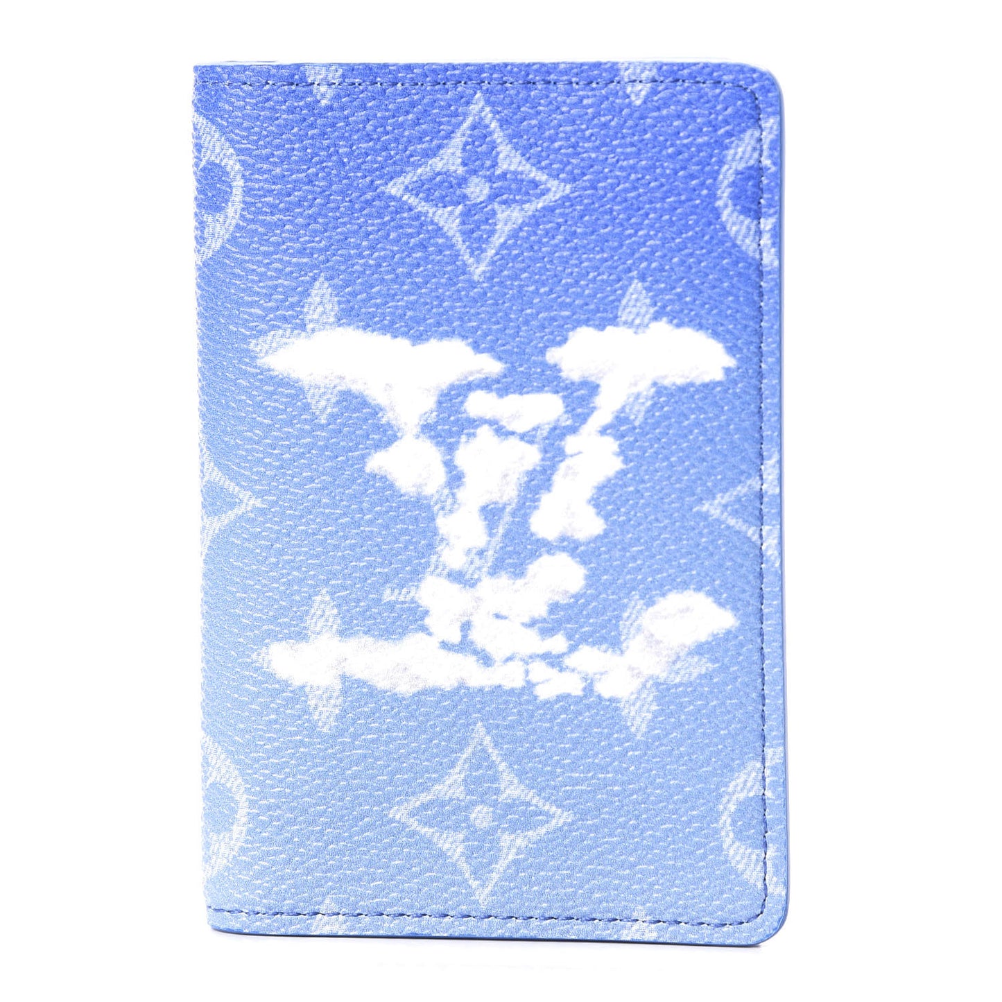 Monogram Clouds Pocket Organizer Blue