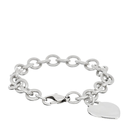 Tiffany Sterling Silver Heart Tag Charm Bracelet 1 of 3