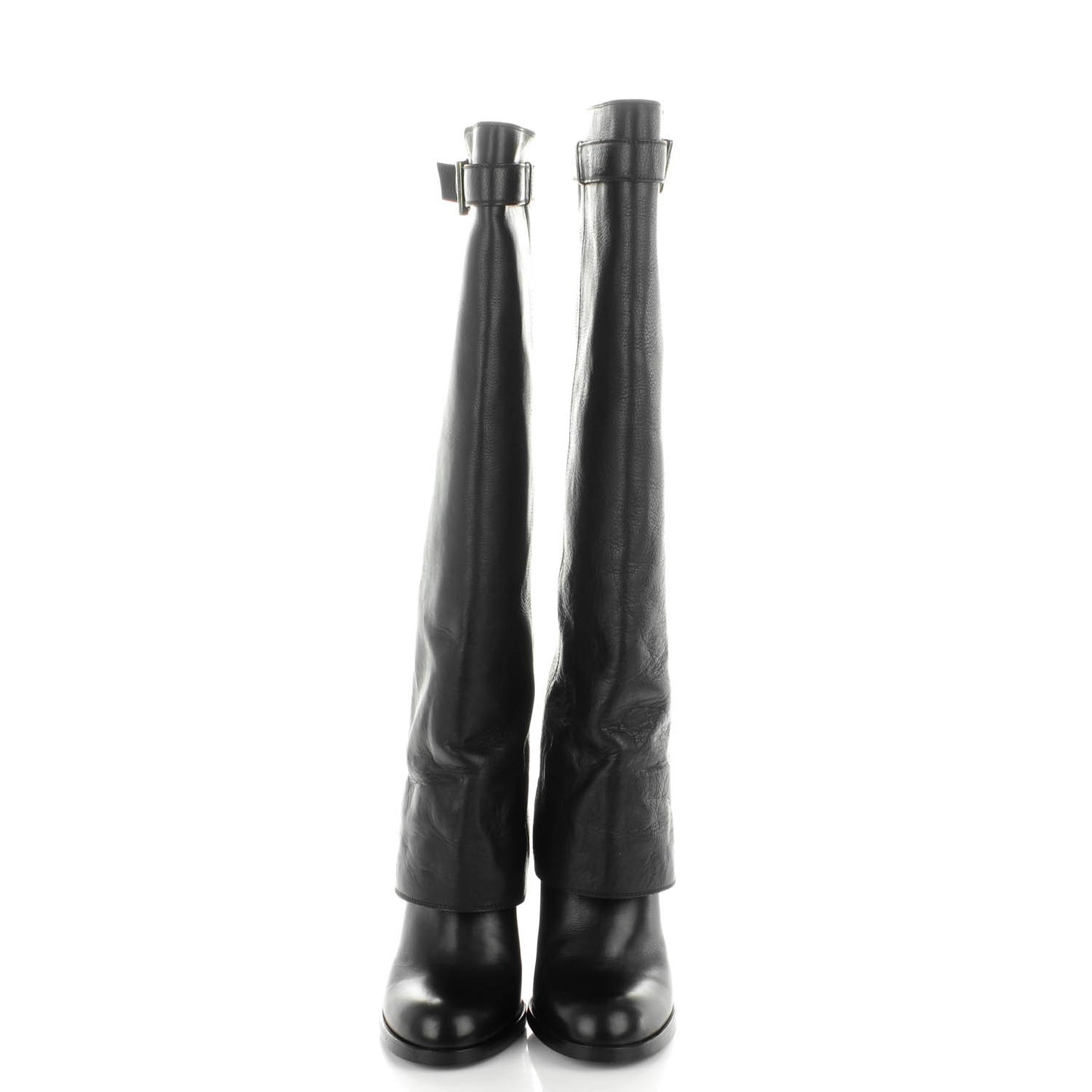 Calfskin Knee High Boots 38 Black