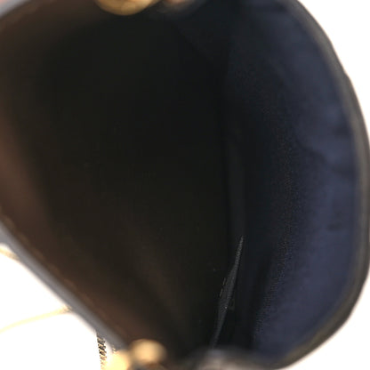 Fendi Vitello Soft F is Fendi Bi-Color FF 1974 Embossed Phone Pouch Maya Black 5 of 7