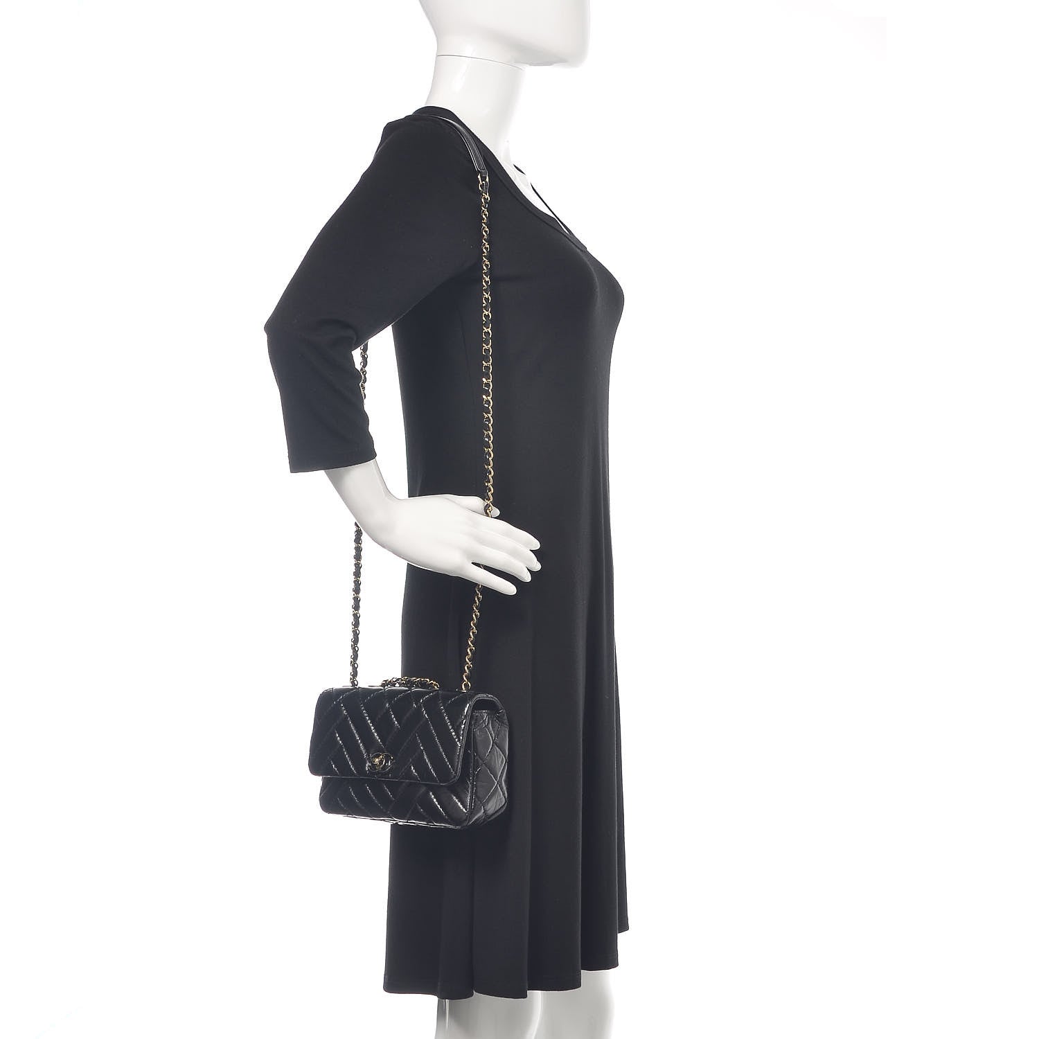 Chanel Shiny Lambskin Quilted Small Montcoco Flap Black 2 of 11