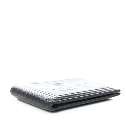 Gucci Pebbled Calfskin Bi-Fold Crest Wallet Black 3 of 4