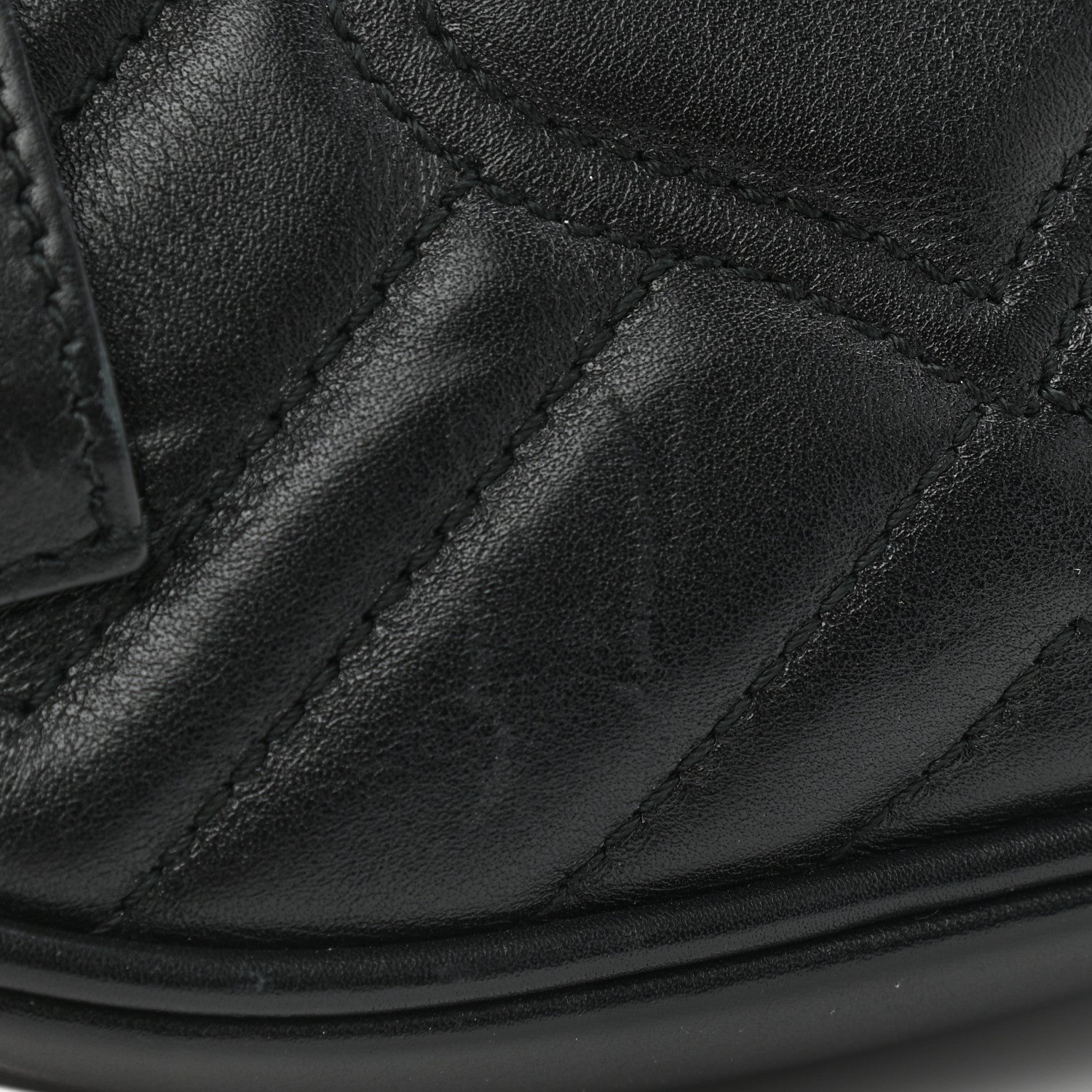 Gucci Calfskin Matelasse GG Marmont Belt Bag 85 34 Black 11 of 11