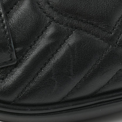 Gucci Calfskin Matelasse GG Marmont Belt Bag 85 34 Black 11 of 11