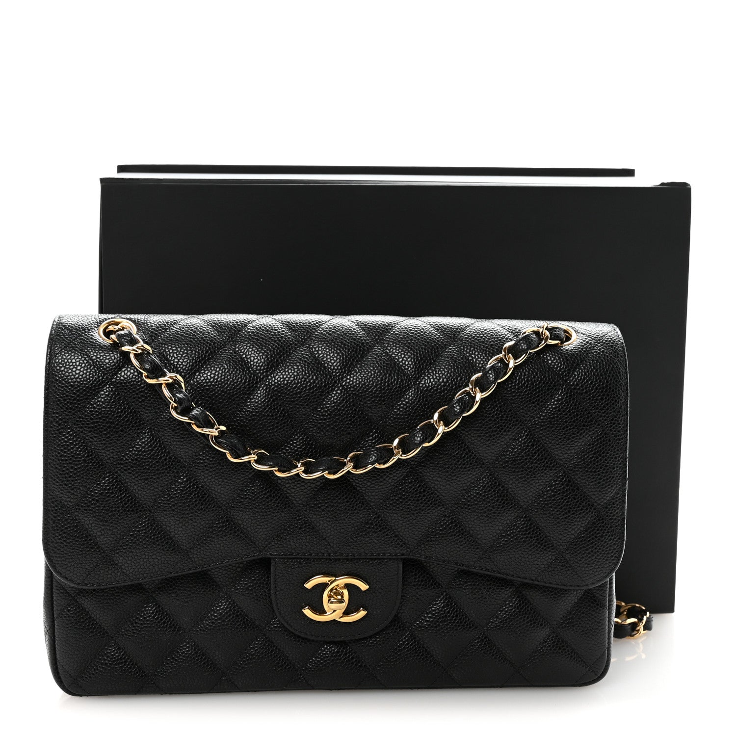Chanel Caviar Quilted Jumbo Double Flap Black 12 of 12