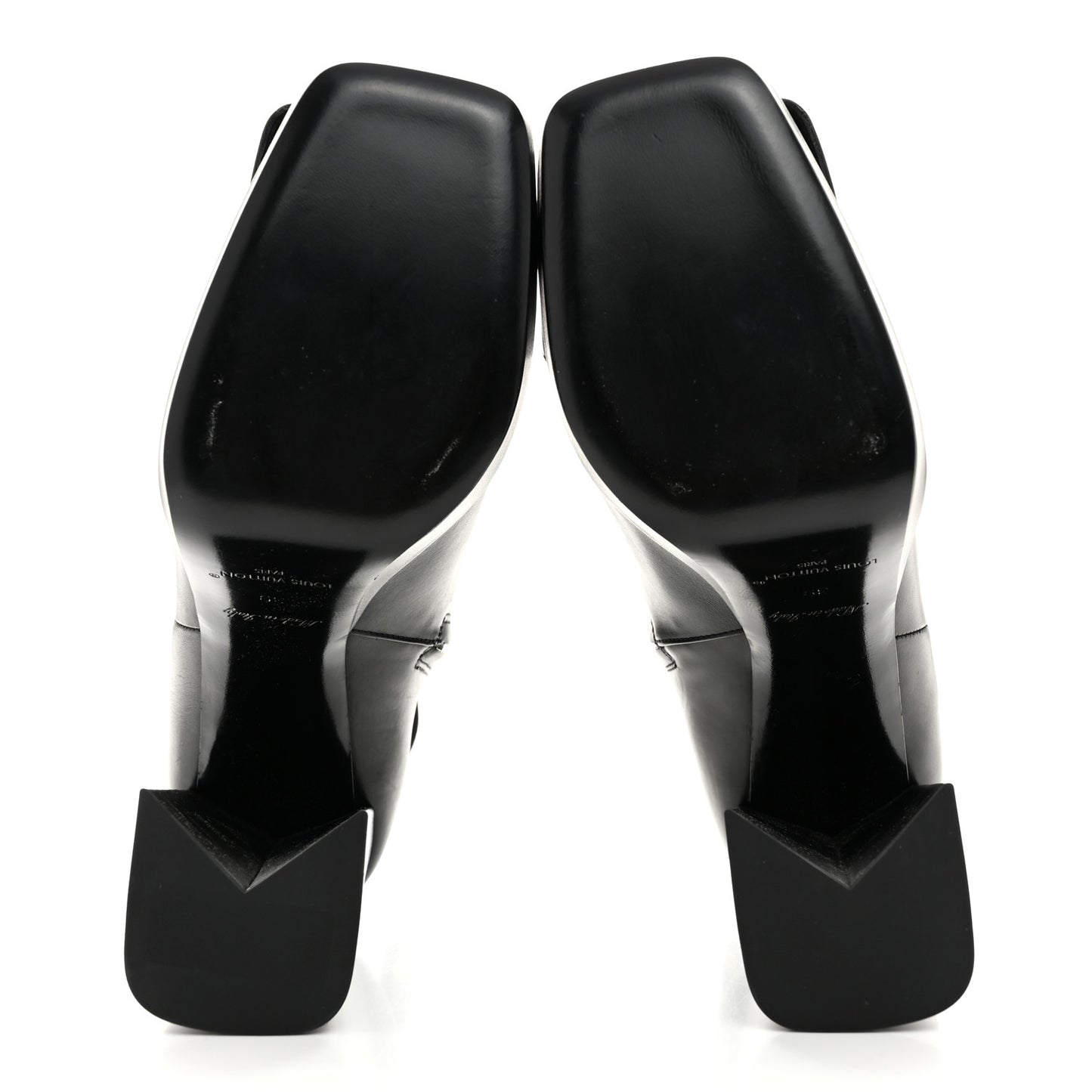 Calfskin Shake Platform Ankle Boots 39 Black