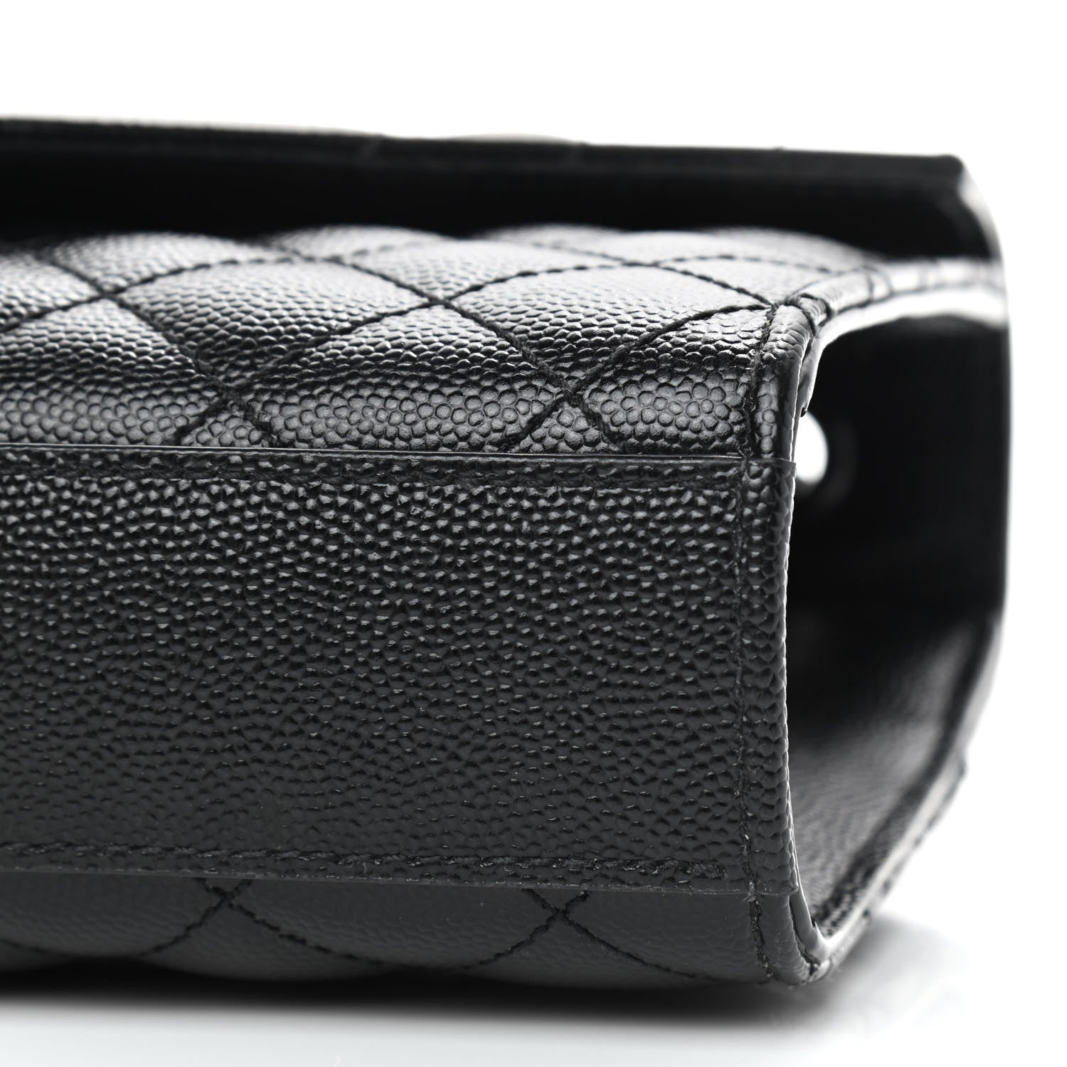Saint Laurent Grain De Poudre Textured Mixed Matelasse Triquilt Small Monogram Satchel Black 7 of 10