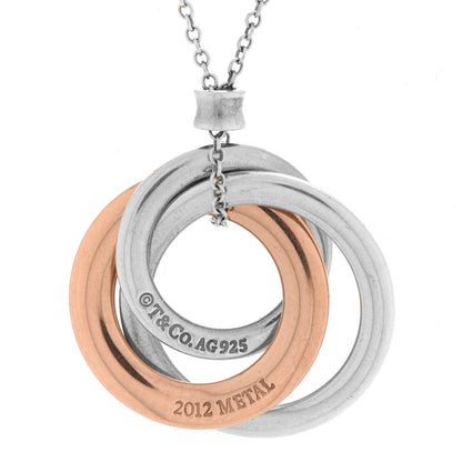 Tiffany Sterling Silver Rubedo 1837 Circles Pendant Necklace 4 of 6