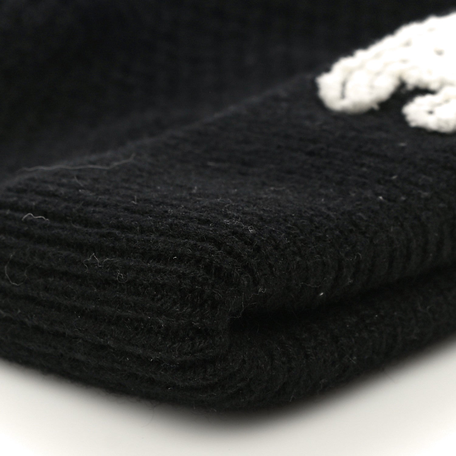 Chanel Cashmere CC Logo Beanie Hat Black 6 of 7