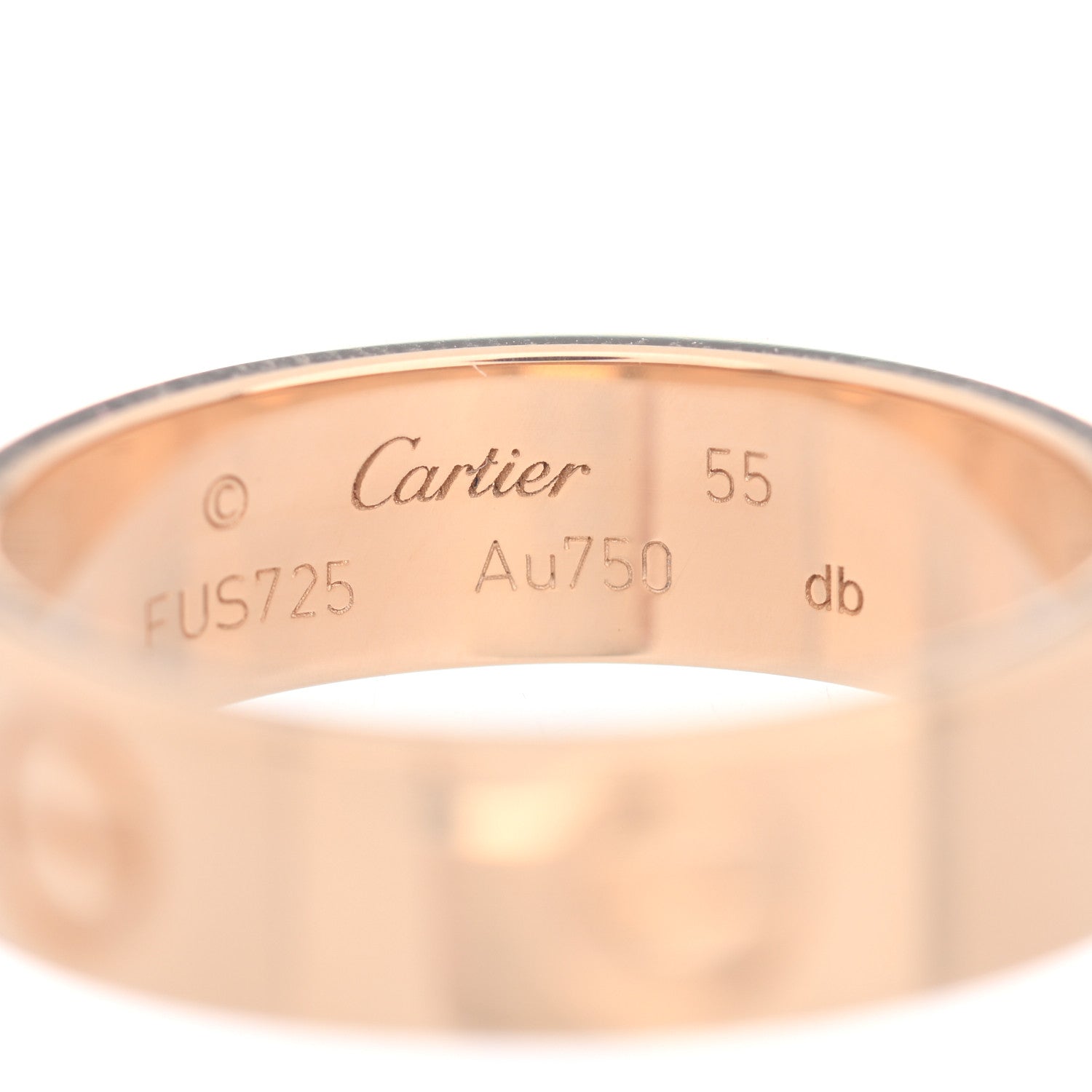Cartier 18K Yellow Gold 5.5mm LOVE Ring 55 7.25 4 of 5
