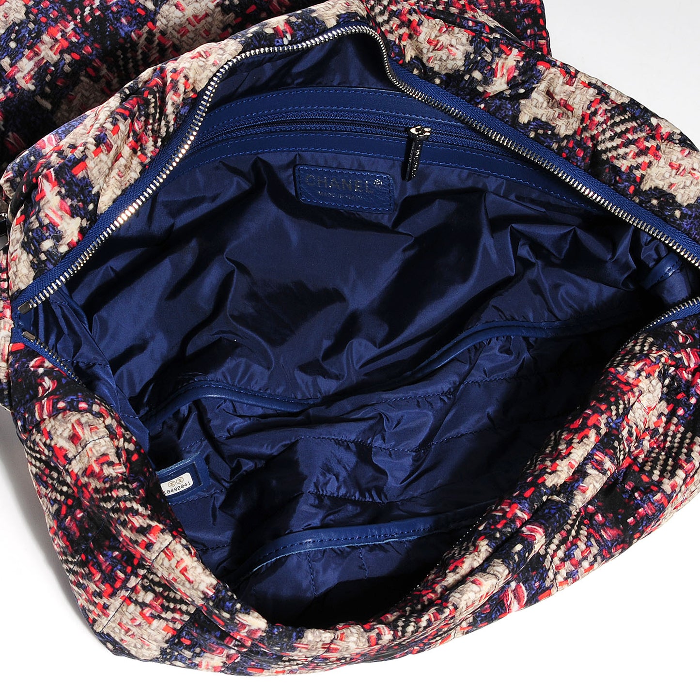 Nylon Tweed Printed Maxi Flap Multicolor