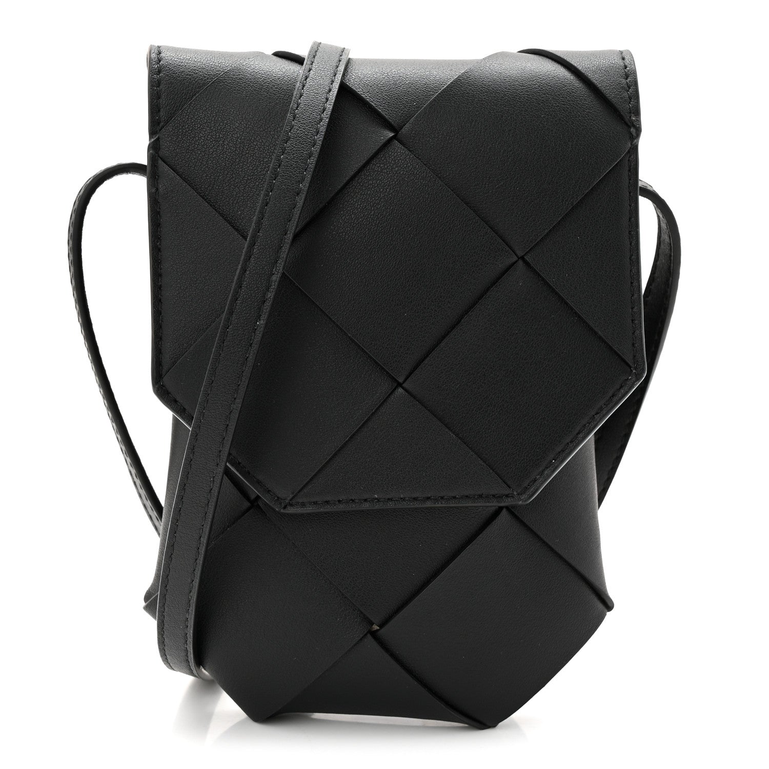 Bottega Veneta Nappa Maxi Intrecciato Diago Phone Pouch Black 1 of 10
