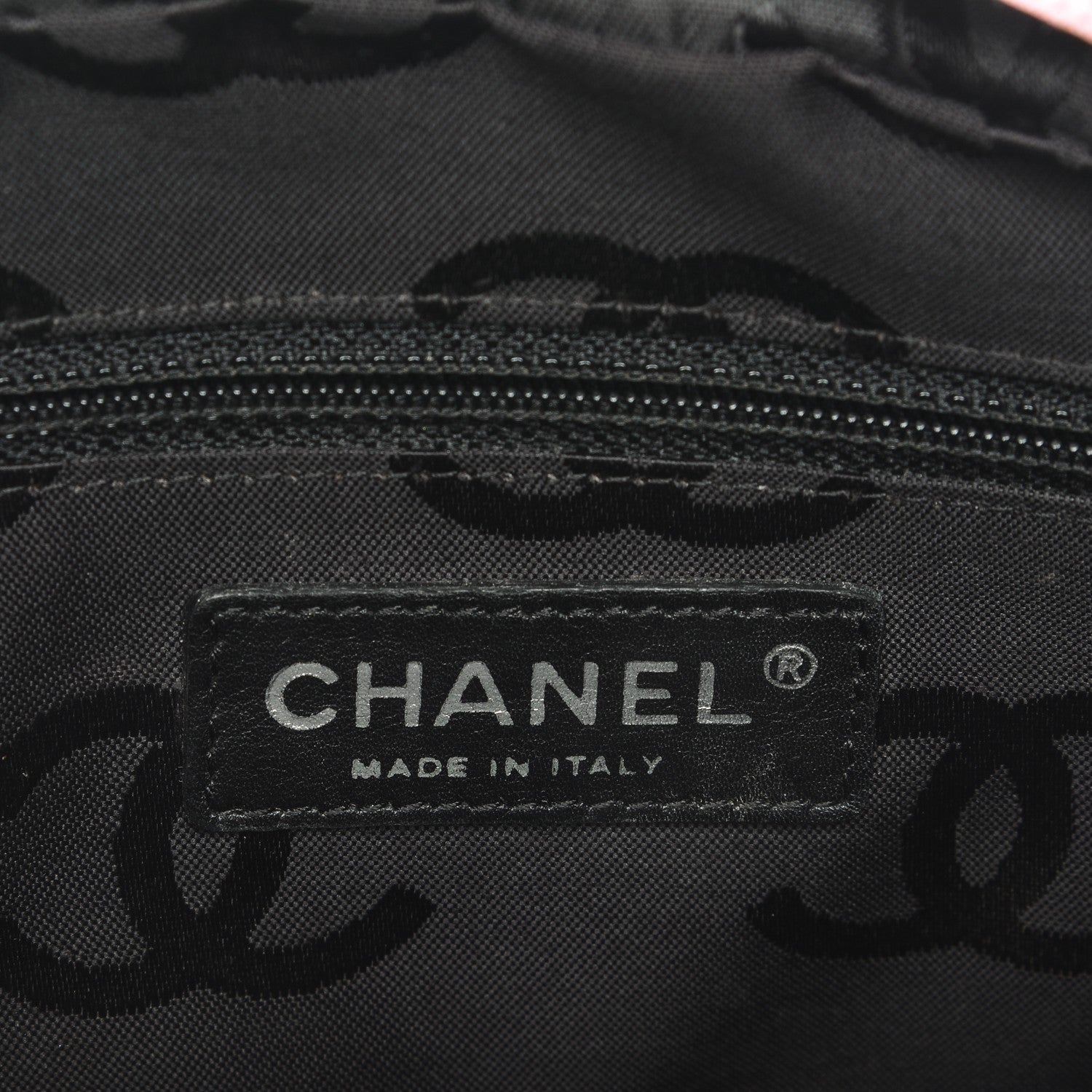 Chanel Calfskin Quilted Cambon Pochette Pink Black 7 of 8