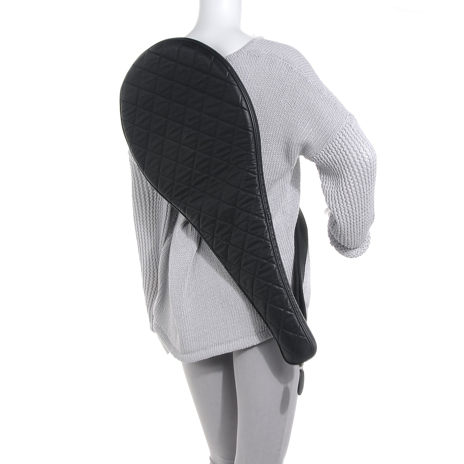 Chanel Tennis Racquet and Nylon Quilted Cover Black 6 of 7