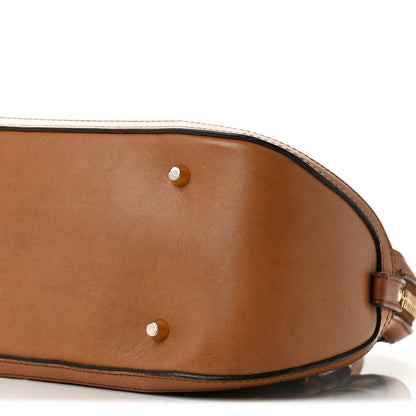 Burberry Bridle Calfskin House Check Small Orchard Bowling Bag Brown Ochre 11 of 14