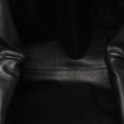 Bottega Veneta Metallic Bark Calfskin Embossed The Pouch Oversized Clutch Silver 4 of 9