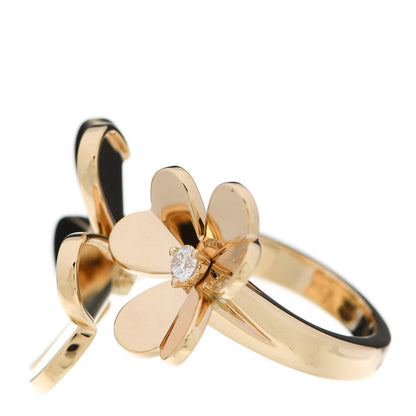 Van Cleef & Arpels 18K Yellow Gold Diamond Frivole Between The Finger Ring 55 7.25 3 of 7