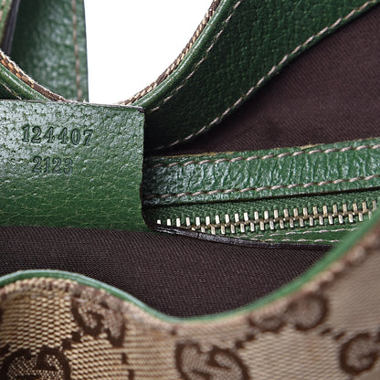 Gucci Monogram Calfskin Large Bardot Tote Green 7 of 12