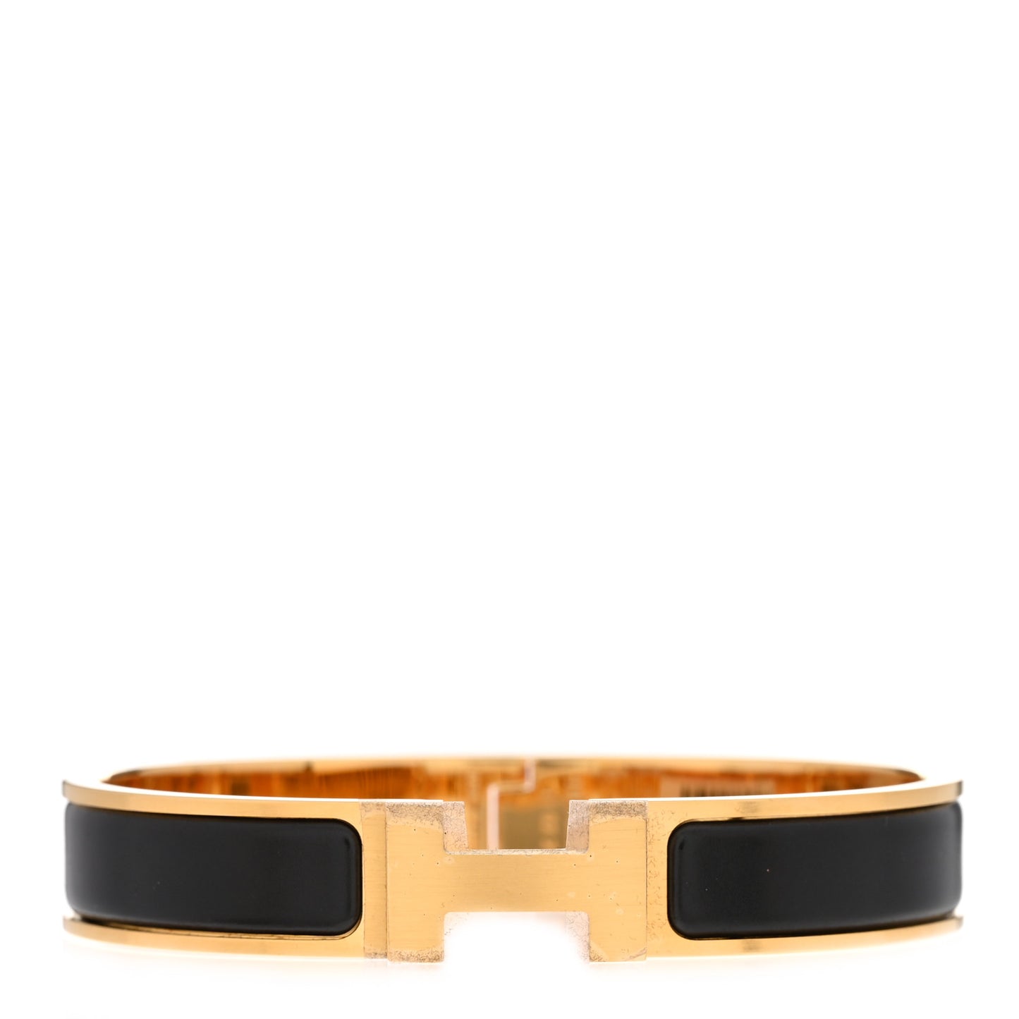 Enamel Narrow Clic Clac HH Bracelet T3 Black