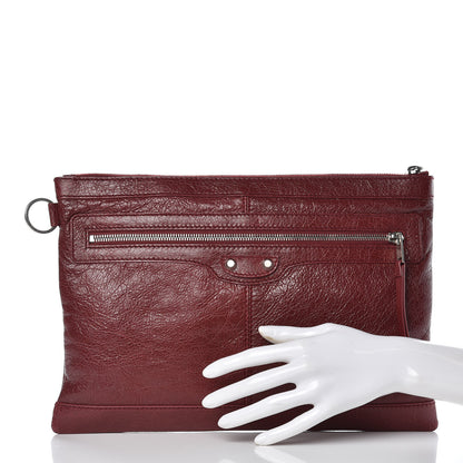 Balenciaga Agneau Arena Classic Hardware Medium Clip Rouge Grenat 2 of 7