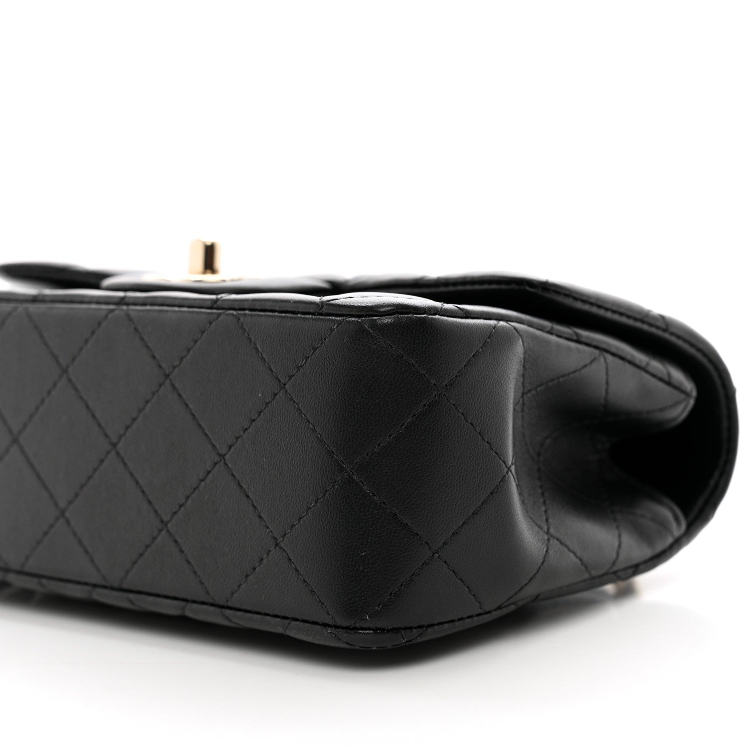 Chanel Lambskin Quilted Mini Top Handle Rectangular Flap Black 9 of 10
