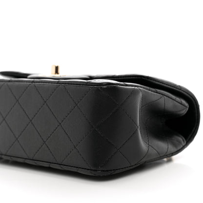 Chanel Lambskin Quilted Mini Top Handle Rectangular Flap Black 9 of 10