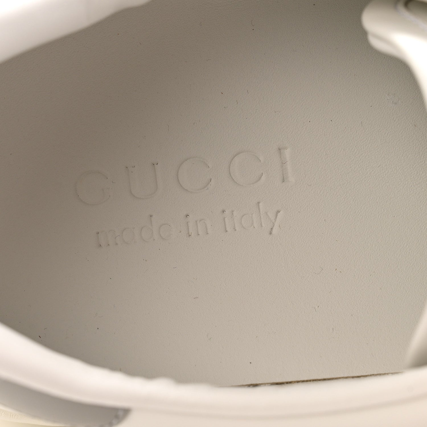 Gucci Calfskin Interlocking G Perforated Mens Ace Sneakers 8 White Grey Sky 7 of 12
