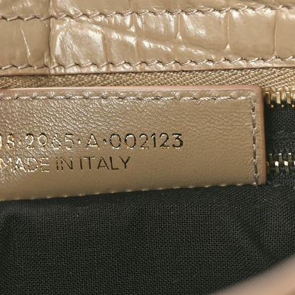 Balenciaga Calfskin Crocodile Embossed Classic Gold Hardware City Beige Latte 8 of 11