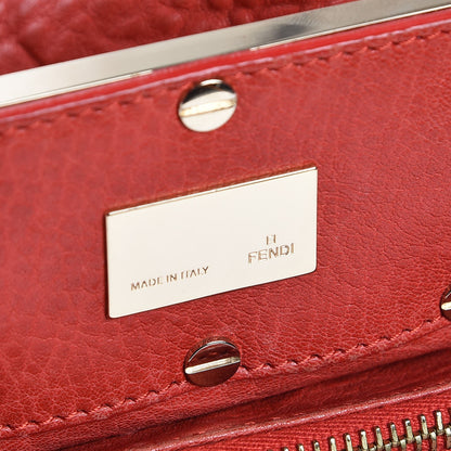 Fendi Crinkled Lambskin Mia Tote Red 5 of 12
